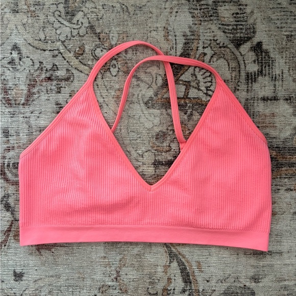 GAP Body Pink Ribbed Women's Bralette - Picture 1 of 2
